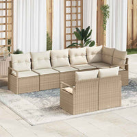 vidaXL Conjunto de Sofás 8 pcs Preto vime PE