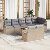 vidaXL Conjunto de Sofás 8 pcs Preto vime PE
