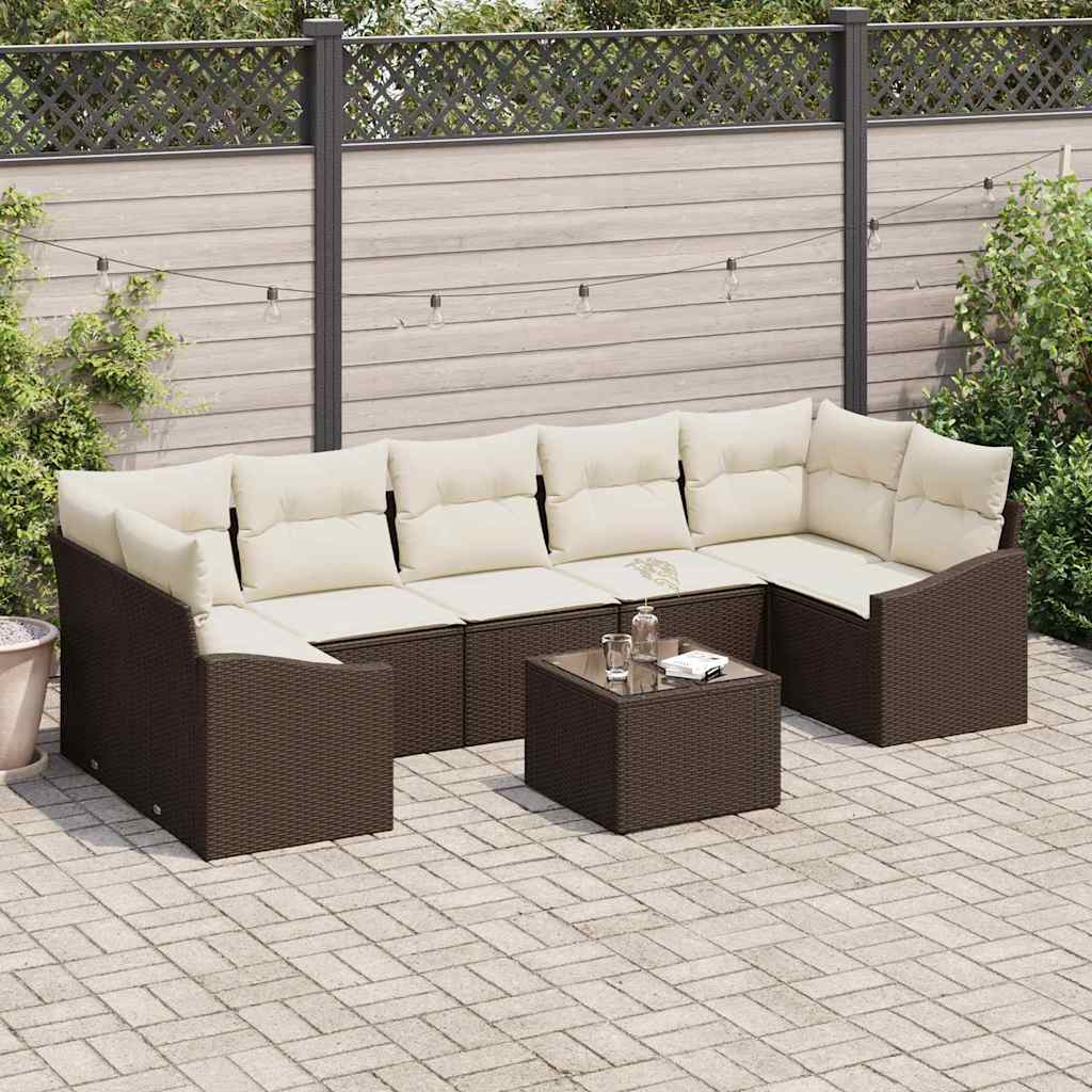 vidaXL Conjunto de Sofás Preto e Creme 55 x 55 x 37 cm vime PE