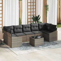 vidaXL Conjunto de Sofás Preto e Creme 55 x 55 x 37 cm vime PE