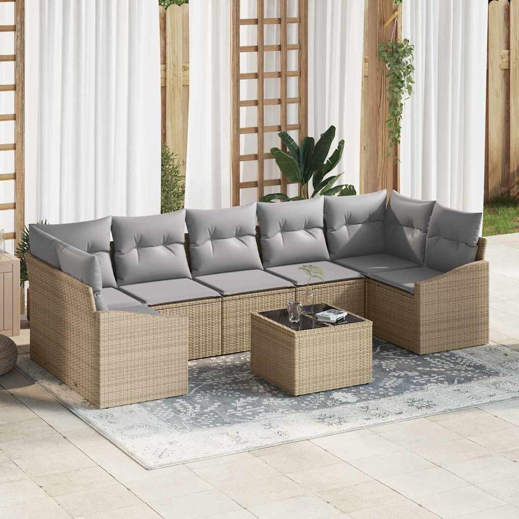 vidaXL Conjunto de Sofás Preto e Creme 55 x 55 x 37 cm vime PE