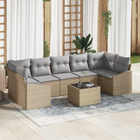 vidaXL Conjunto de Sofás Preto e Creme 55 x 55 x 37 cm vime PE