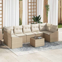 vidaXL Conjunto de Sofás Preto e Creme 55 x 55 x 37 cm vime PE