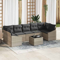 vidaXL Conjunto de Sofás Preto e Creme 55 x 55 x 37 cm vime PE