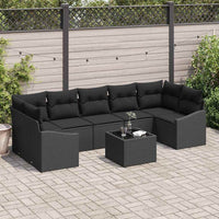vidaXL Conjunto de Sofás Preto e Creme 55 x 55 x 37 cm vime PE