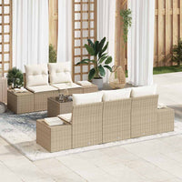 vidaXL Conjunto de Sofá de Jardim com almofada Preto vime PE