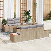 vidaXL Conjunto de Sofá de Jardim 6 pcs Preto Rattan Sintético