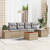 vidaXL Conjunto de Sofá de Jardim 5 pcs Preto Rattan Sintético
