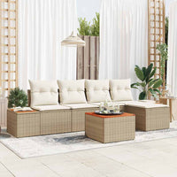 vidaXL Conjunto de Sofá de Jardim 5 pcs Preto Rattan Sintético