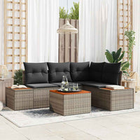 vidaXL Conjunto de Sofá de Jardim 5 pcs Preto Rattan Sintético