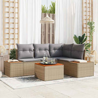 vidaXL Conjunto de Sofá de Jardim 5 pcs Preto Rattan Sintético