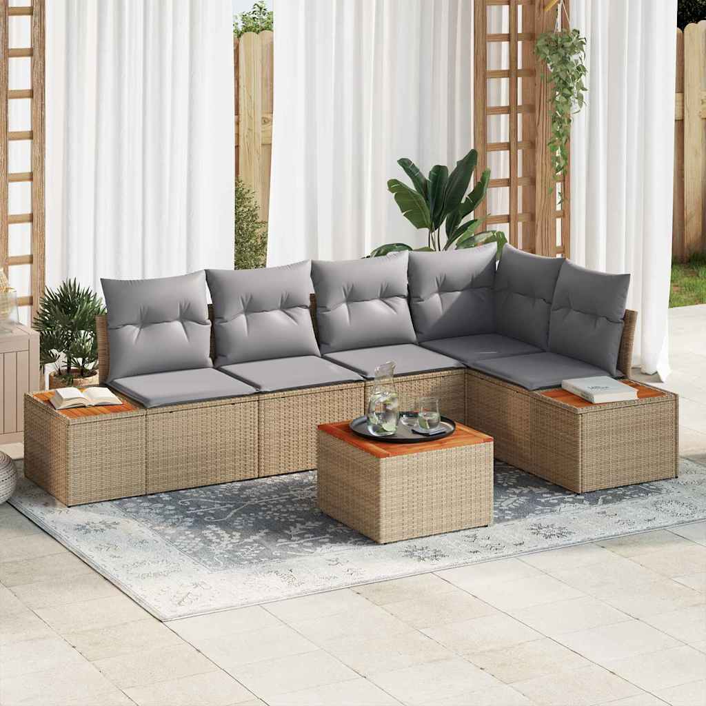 vidaXL Conjunto de Sofá de Jardim 5 pcs Preto Rattan Sintético