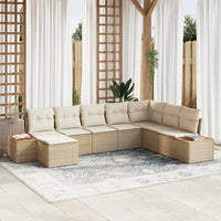 vidaXL Conjunto de Sofá de Jardim 8 pcs Preto Rattan Sintético