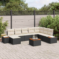 vidaXL Conjunto de Sofá de Jardim 8 pcs Preto Rattan Sintético