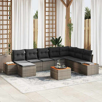 vidaXL Conjunto de Sofá de Jardim 8 pcs Preto Rattan Sintético