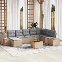 vidaXL Conjunto de Sofá de Jardim 8 pcs Preto Rattan Sintético