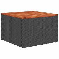 vidaXL Conjunto de Sofá de Jardim 5 pcs Preto Rattan Sintético