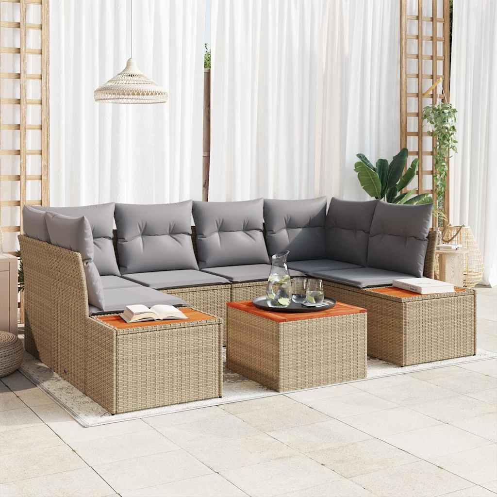 vidaXL Conjunto de Sofá de Jardim 6 pcs Preto Rattan Sintético