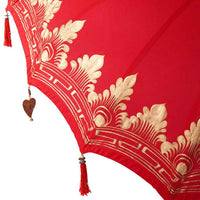 vidaXL Parasol Balinês com Base Vermelho 215 x 215 x 260 cm