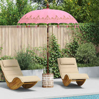 vidaXL Parasol Balinês com Base Rosa 185 x 185 x 260 cm