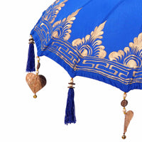 vidaXL Parasol Balinês com Base Azul 95 x 95 x 260 cm