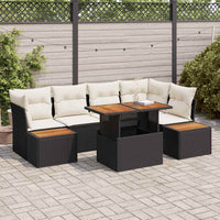 vidaXL Conjunto de Sofá de Jardim 10 pcs Preto Rattan Sintético
