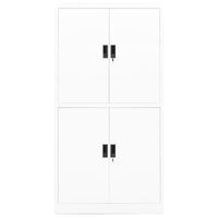 vidaXL Armário de escritório 90x40x180 cm aço branco
