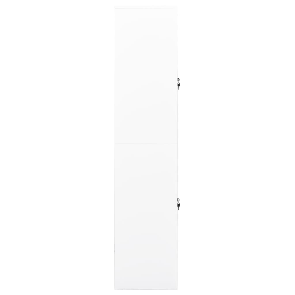 vidaXL Armário de escritório 90x40x180 cm aço branco
