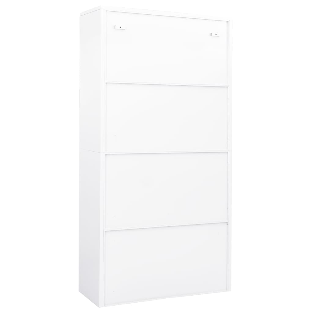 vidaXL Armário de escritório 90x40x180 cm aço branco