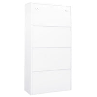 vidaXL Armário de escritório 90x40x180 cm aço branco