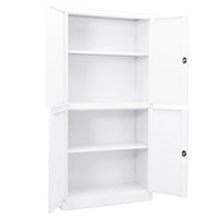 vidaXL Armário de escritório 90x40x180 cm aço branco