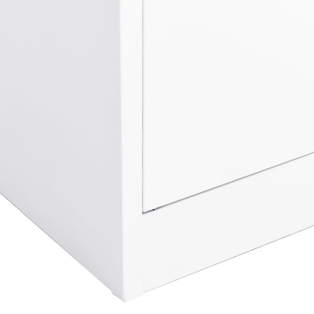 vidaXL Armário de escritório 90x40x180 cm aço branco
