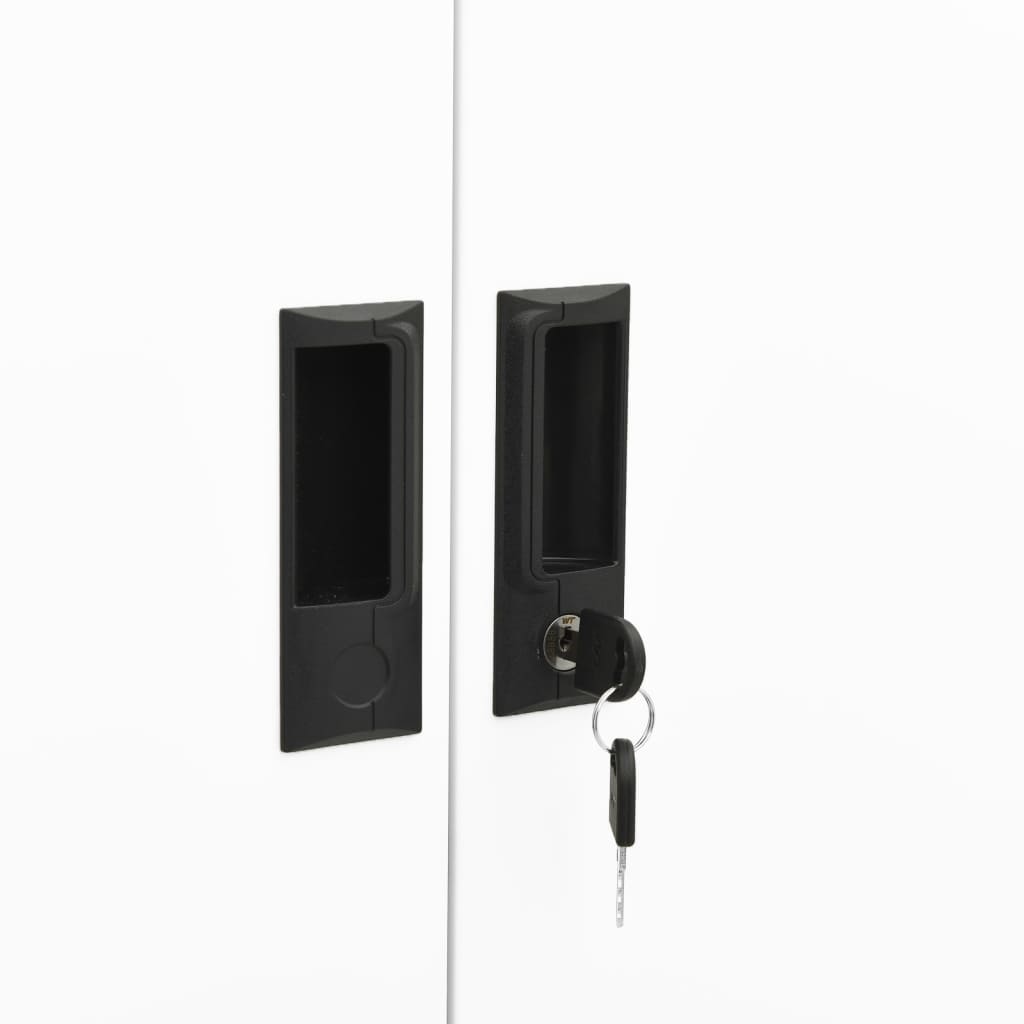 vidaXL Armário de escritório 90x40x180 cm aço branco