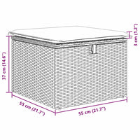 vidaXL Conjunto de Sofá de Jardim com almofada 5 pcs Preto vime PE