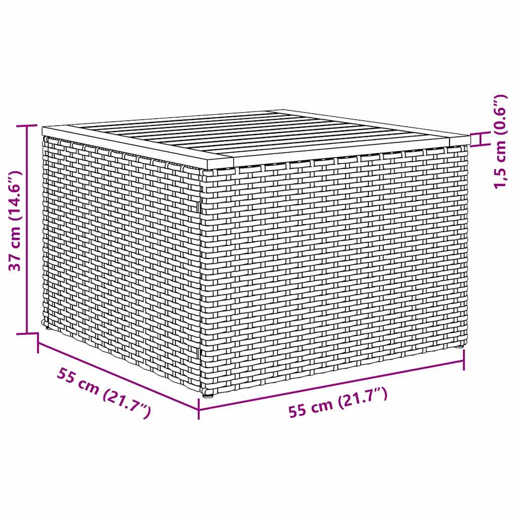 vidaXL Conjunto de Sofá de Jardim com almofada 8 pcs Preto vime PE