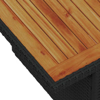 vidaXL Conjunto de Sofá de Jardim com almofada 7 pcs Preto vime PE