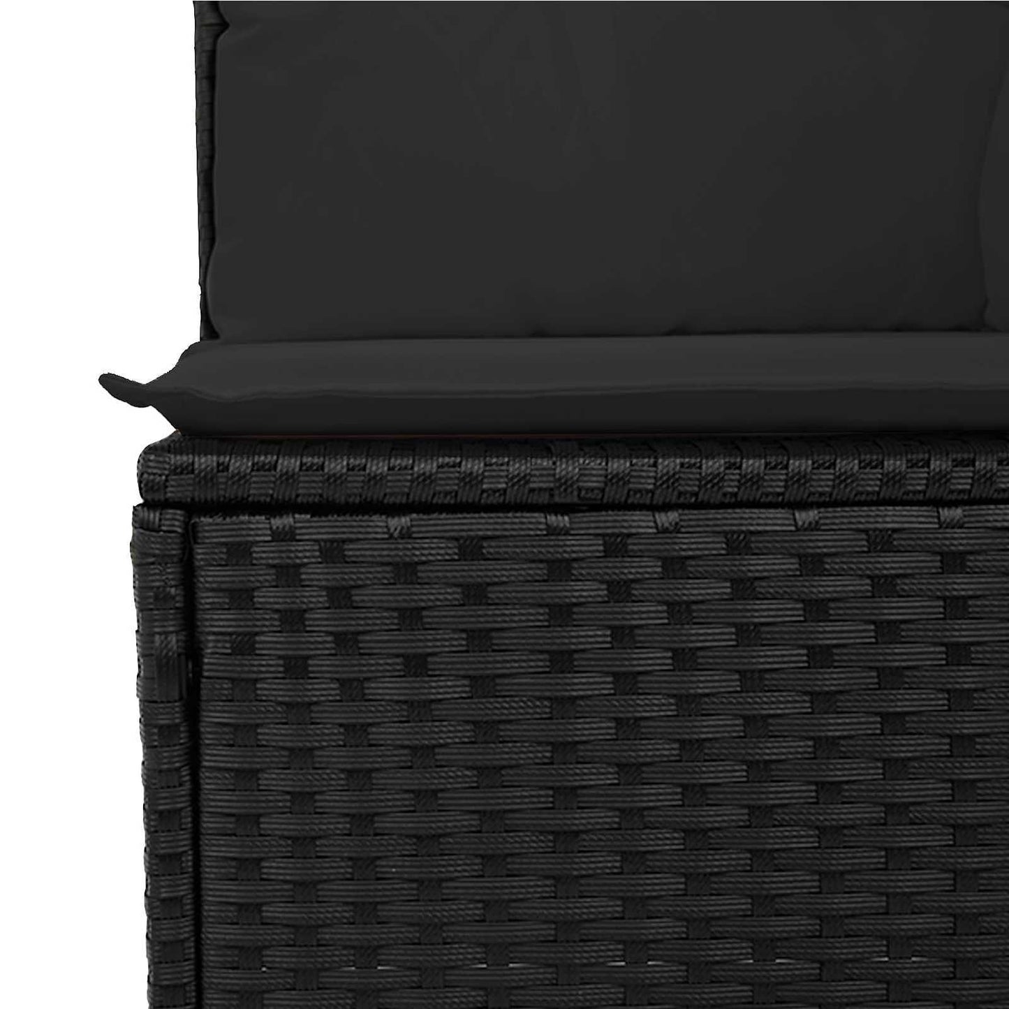 vidaXL Conjunto de Sofá de Jardim 10 pcs Preto vime PE