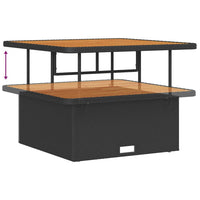 vidaXL Conjunto de Sofá de Jardim 9 pcs Preto Rattan Sintético