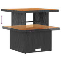 vidaXL Conjunto de Sofá de Jardim 8 pcs Preto vime PE