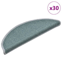 vidaXL Tapetes de escada 15 peças 56x17x3 cm antracite semicircular