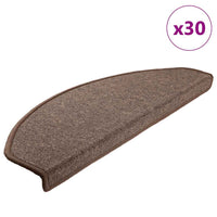 vidaXL Tapetes de escada 15 peças 56x17x3 cm antracite semicircular