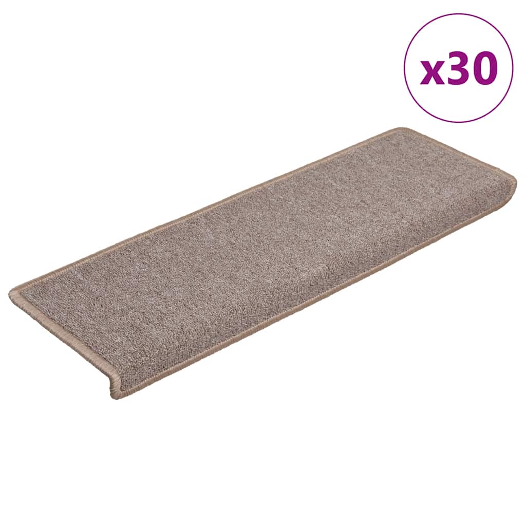 vidaXL Tapetes de escada 15 peças 65x21x4 cm antracite com borda retangular