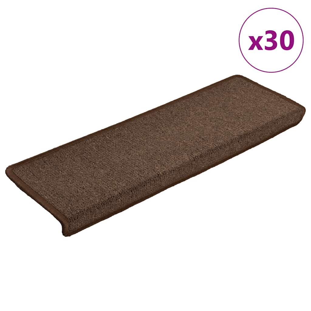 vidaXL Tapetes de escada 15 peças 65x21x4 cm antracite com borda retangular