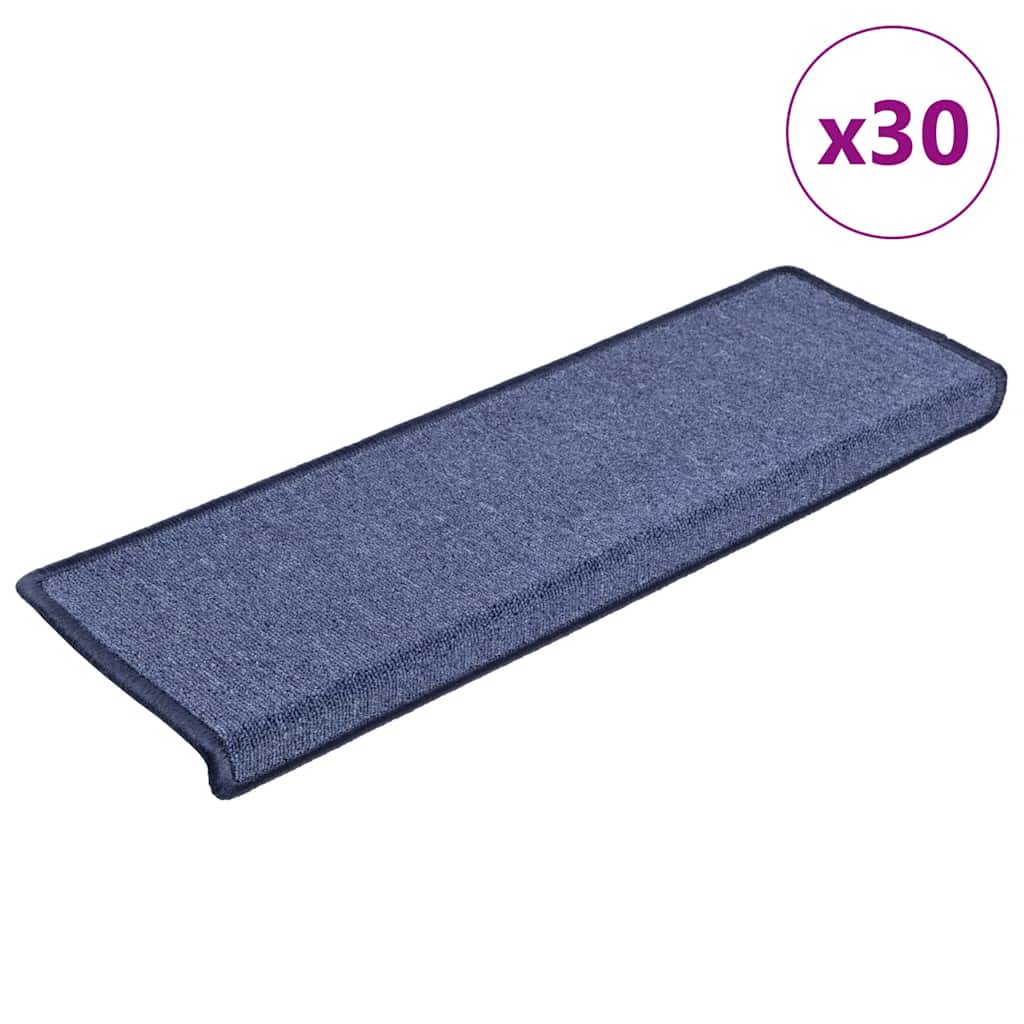 vidaXL Tapetes de escada 15 peças 65x21x4 cm antracite com borda retangular