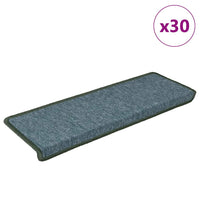 vidaXL Tapetes de escada 15 peças 65x21x4 cm antracite com borda retangular