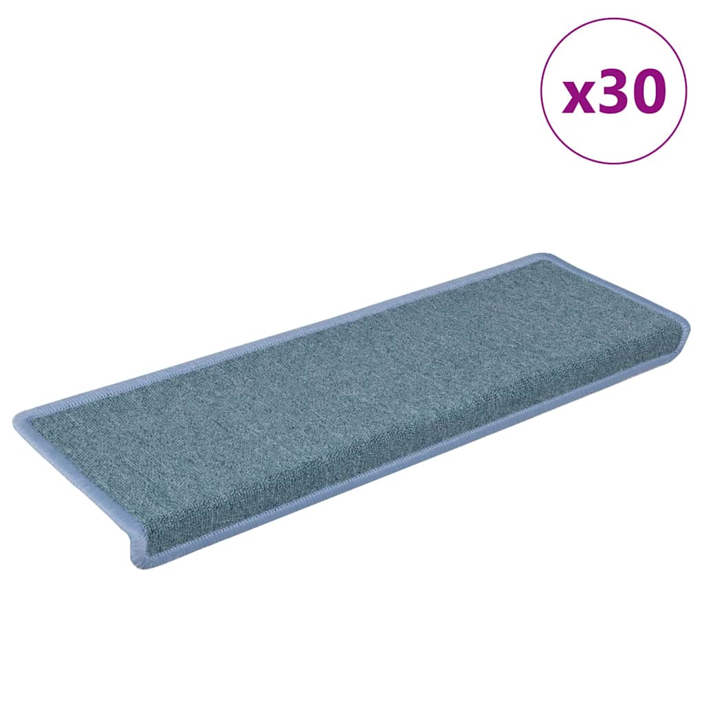 vidaXL Tapetes de escada 15 peças 65x21x4 cm antracite com borda retangular