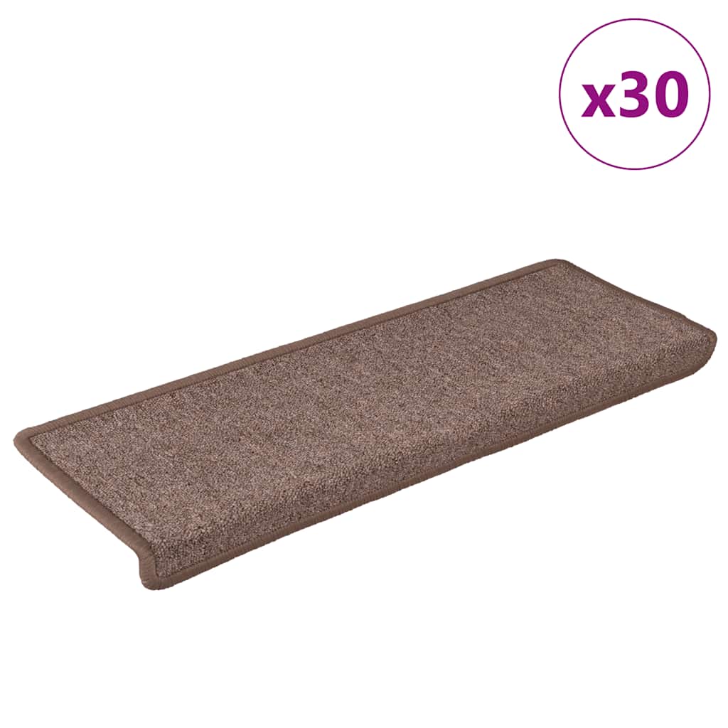 vidaXL Tapetes de escada 15 peças 65x21x4 cm antracite com borda retangular