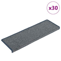 vidaXL Tapetes de escada 15 peças 65x21x4 cm antracite com borda retangular
