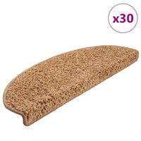 vidaXL Tapetes de escada 15 peças 56x17x3 cm cinza semicircular