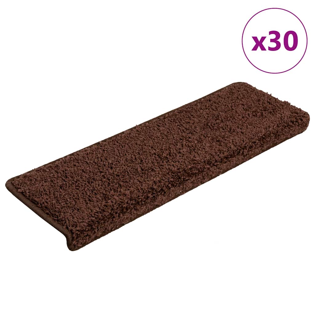 vidaXL Tapetes de escada 15 peças 65x21x4 cm cinza com borda retangular